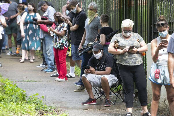 Heat rain long lines Georgia election plagued by problems AP News